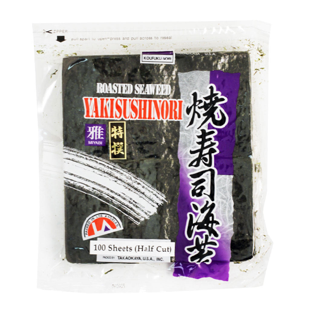 Takaokaya Miyabi High Grade Sushi Nori Roasted Seaweed (Cut in