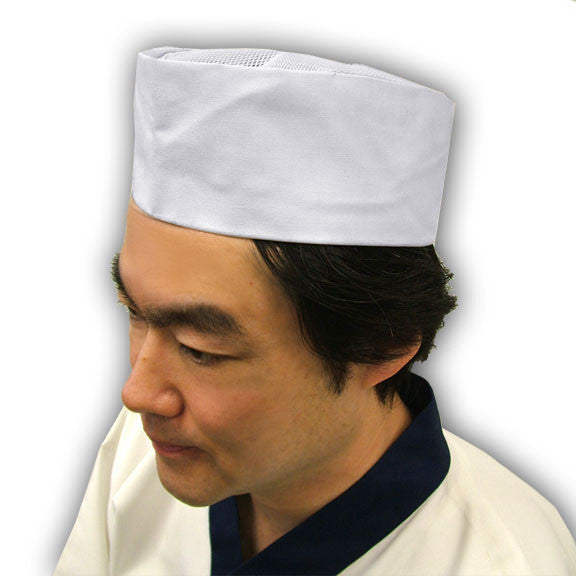 Tokyo Hakui Mesh Top Skull Cap Wa Boshi - White Large — MTC Kitchen